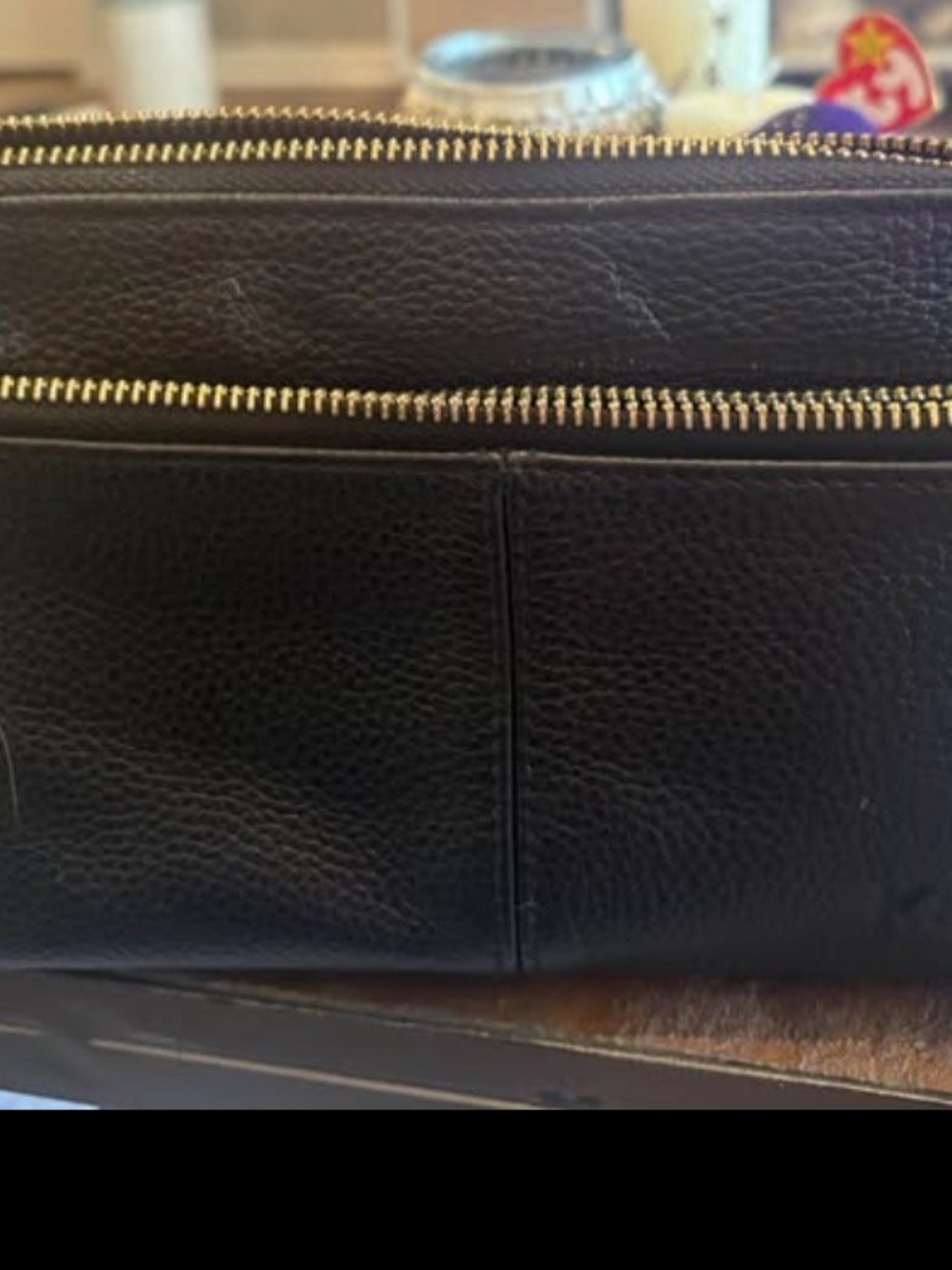 Kattee Black Leather Handbag